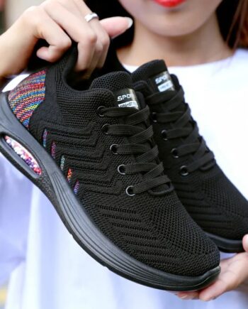 Outdoor Spring Women S Air Cushion Polyurethane Flyknit Casual Sports Shoes