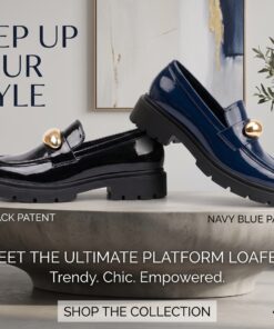 Women's Trendy Fashion Chunky Platform Slip-on Loafers