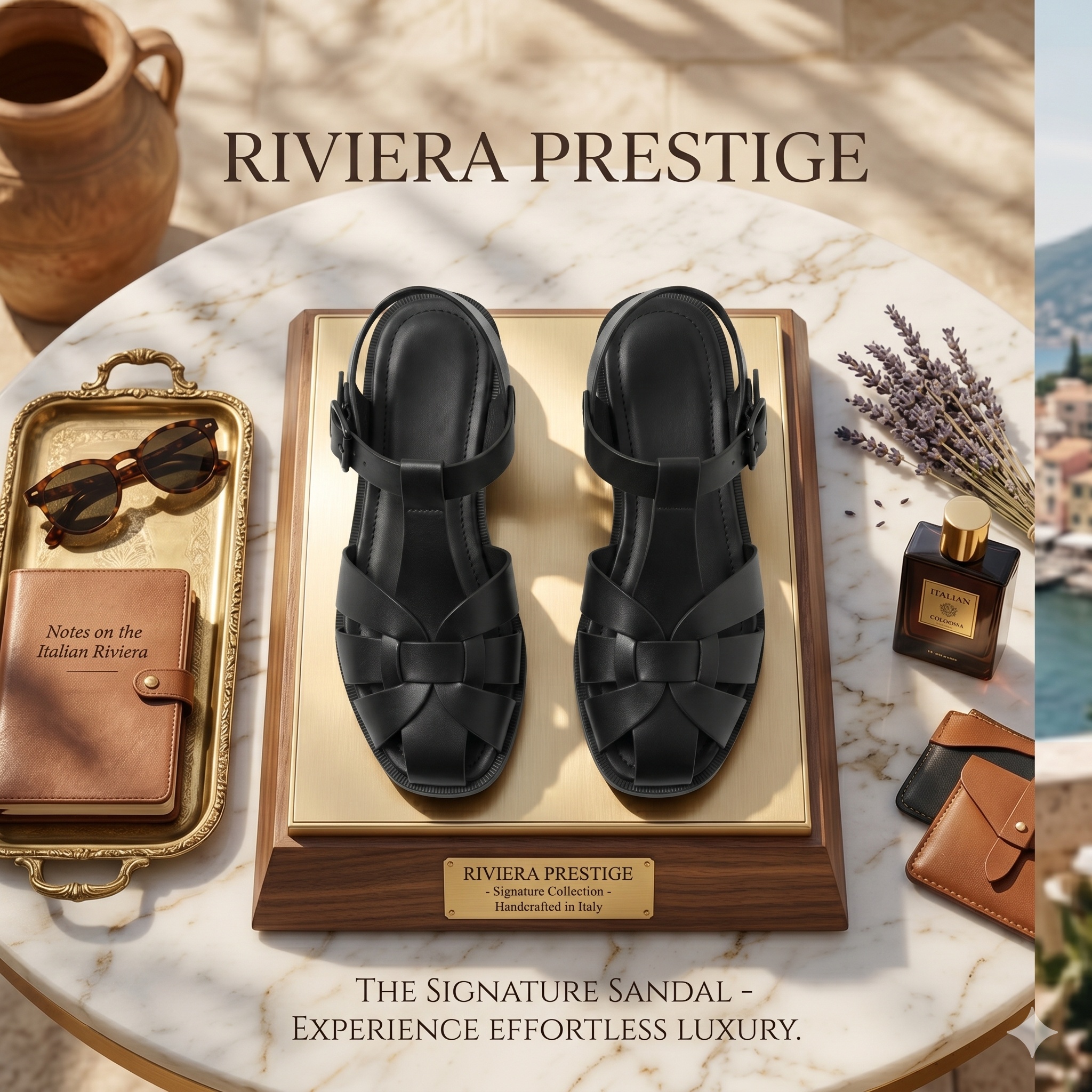Prime Fashion™ Riviera Prestige Signature Leather Italian Sandals