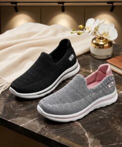 Cloudwalk Bouncy Memory Foam Spring Sole  Slip-on Othopedic Trainers Shoes