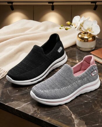 Cloudwalk Bouncy Memory Foam Spring Sole  Slip-on Othopedic Trainers Shoes