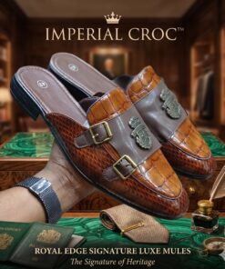 Imperial Croc™ Royal Edge Signature Luxe Mules