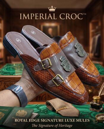 Imperial Croc™ Royal Edge Signature Luxe Mules
