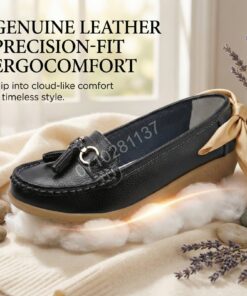 Genuine Cowhide Leather Precision-Fit ErgoComfort Ladies Slip-on Mocassins