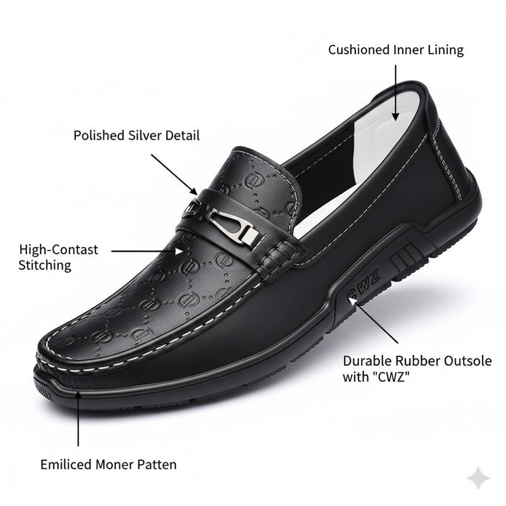 The "Elite" Collection Shadow Monogram and Arctic Crest Versatile Luxury Loafers