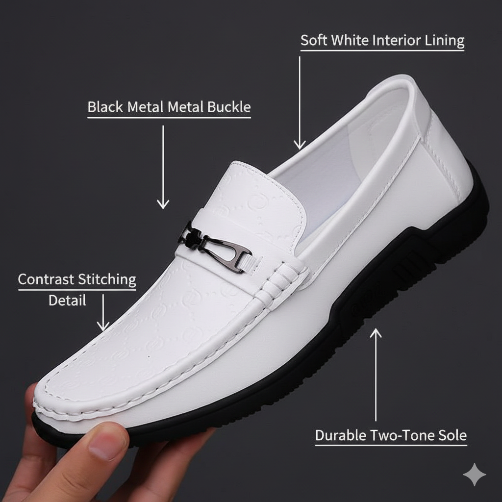 The "Elite" Collection Shadow Monogram and Arctic Crest Versatile Luxury Loafers