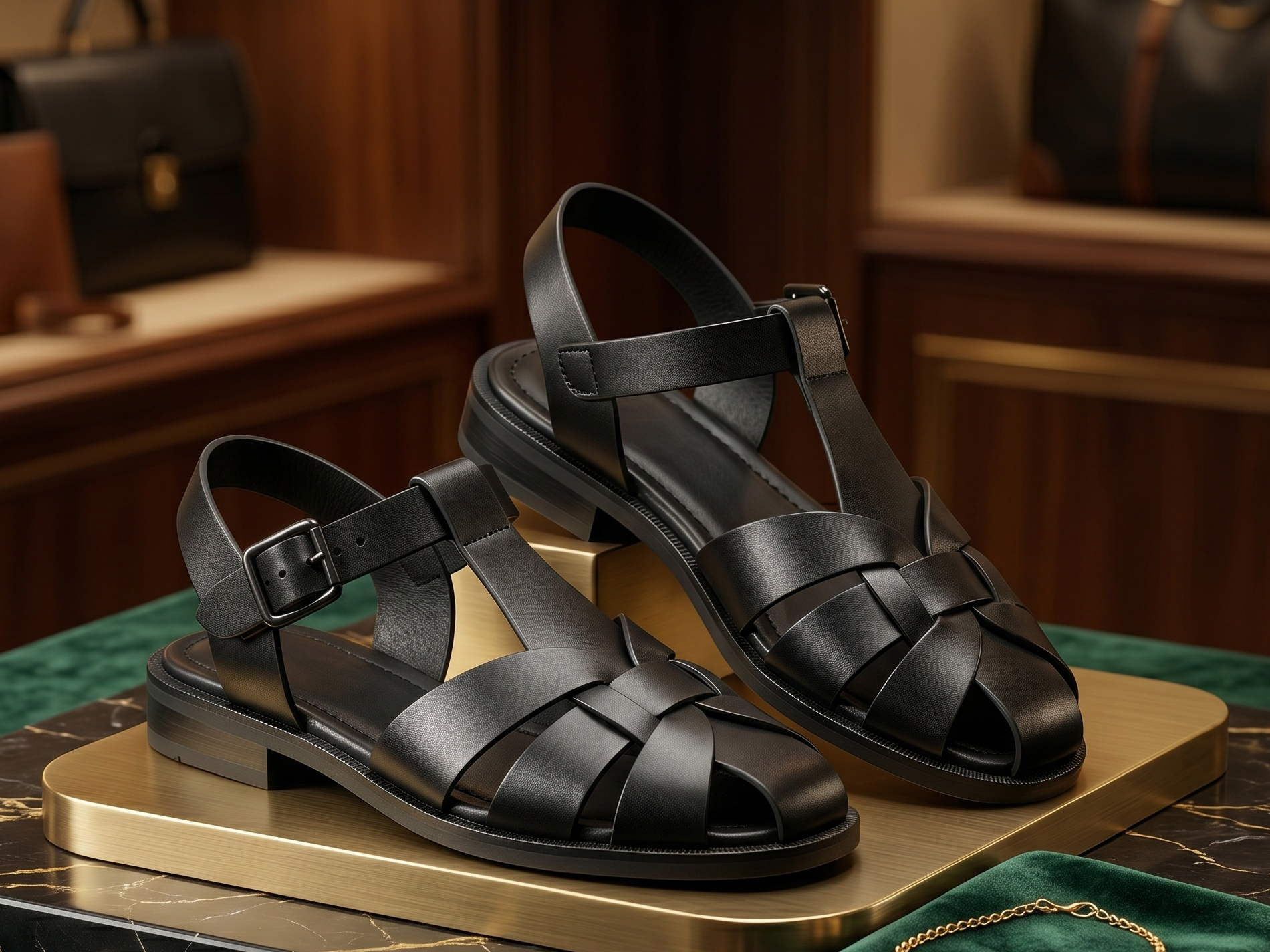 Prime Fashion™ Riviera Prestige Signature Leather Italian Sandals