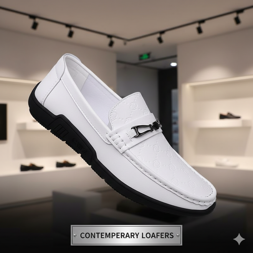 The "Elite" Collection Shadow Monogram and Arctic Crest Versatile Luxury Loafers