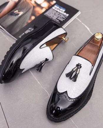 Modern Italian Tassel Loafers | Wetlook Slip-On Luxury