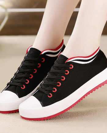 IvyAura™ Varsity Platform Canvas Sneakers