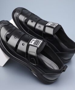 Men's Leather Casual Shoes Breathable Lightweight Comfort Soft Sandals