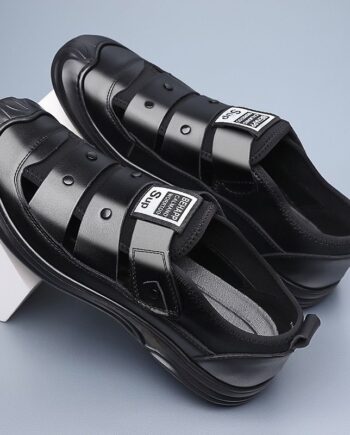 Men's Leather Casual Shoes Breathable Lightweight Comfort Soft Sandals