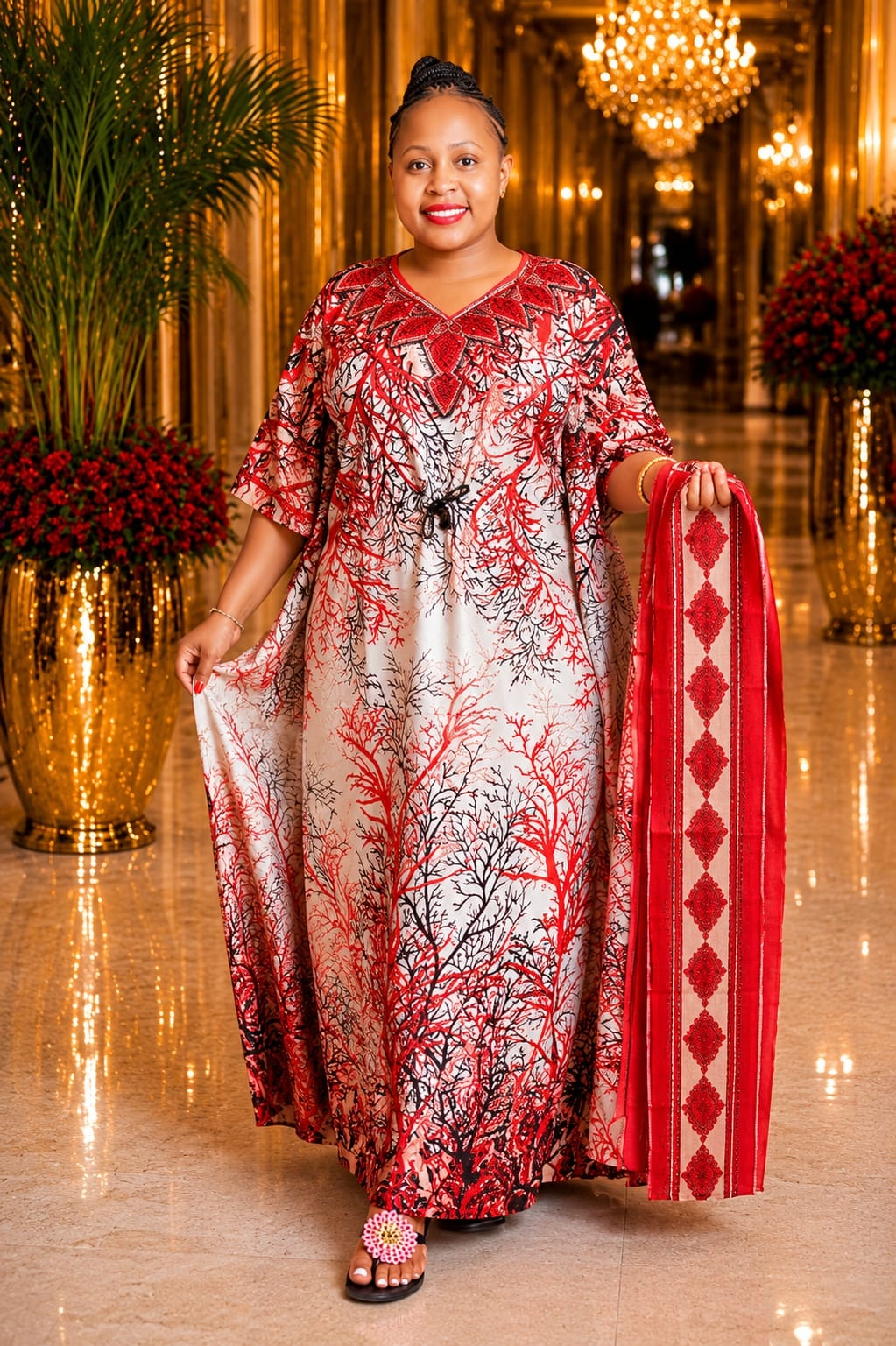 Malkia wa Pwani Luxe Dera & Mtandio Set