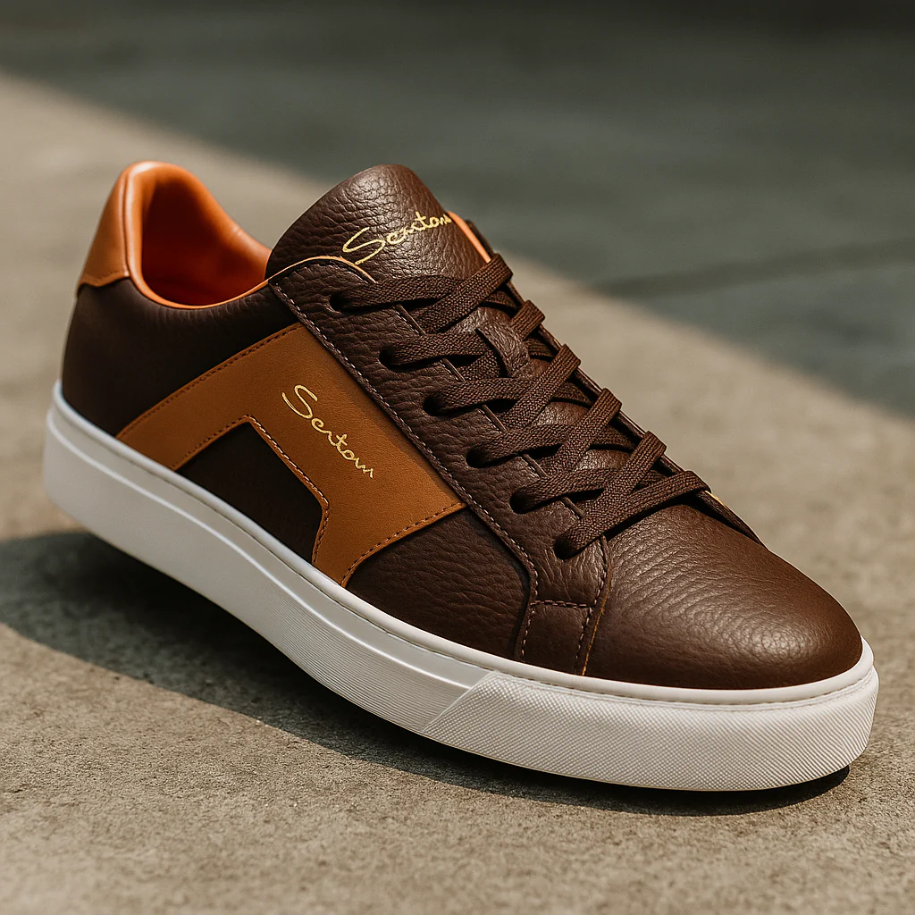Santoni Premium Men’s Leather Sneakers