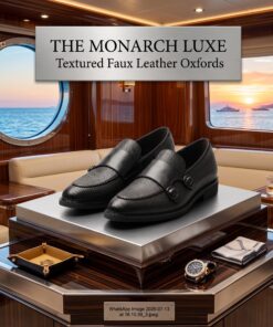 The Monarch Luxe Textured Faux Leather Oxfords