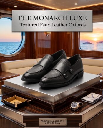 The Monarch Luxe Textured Faux Leather Oxfords