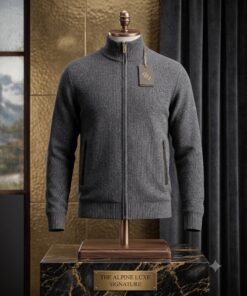 The Alpine Luxe Signature Full-Zip Knit Sweater
