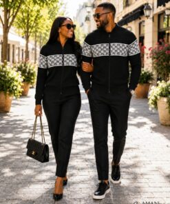 Elite Sovereign Geo-Band Full-Zip Knit Sweater