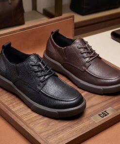 CAT Sterling Forge Comfort Premium Genuine Leather Moc-Toe Shoes