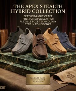 CAT "Apex" Stealth Hybrid – Premium Genuine Soft Leather Moc-Toe Boots
