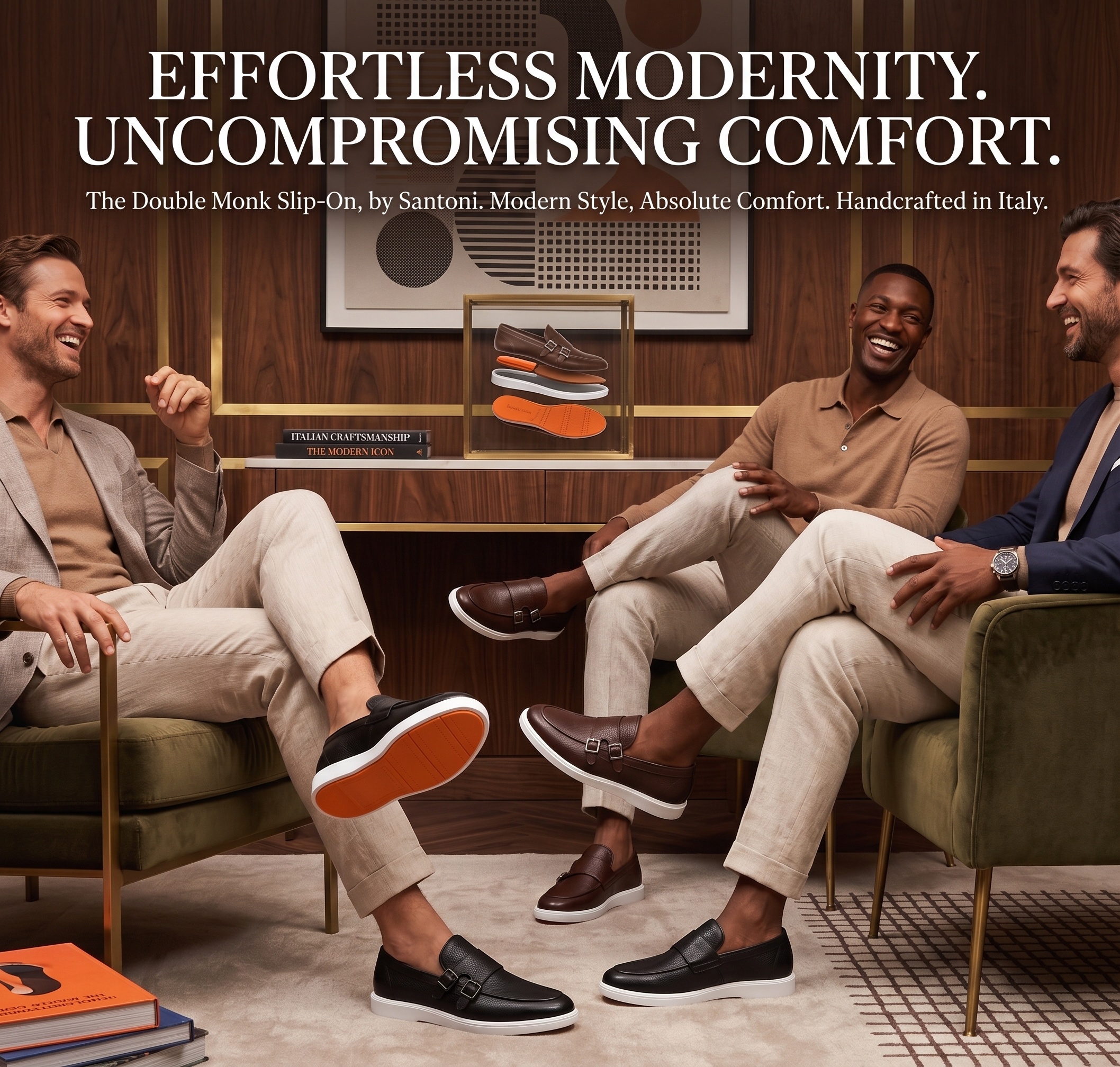 The Sovereign Double Monk Modern Comfort Slip-Ons - Santoni - Image 10
