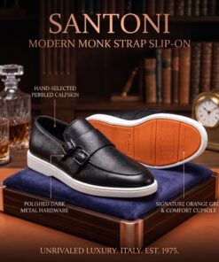 The Sovereign Double Monk Modern Comfort Slip-Ons - Santoni