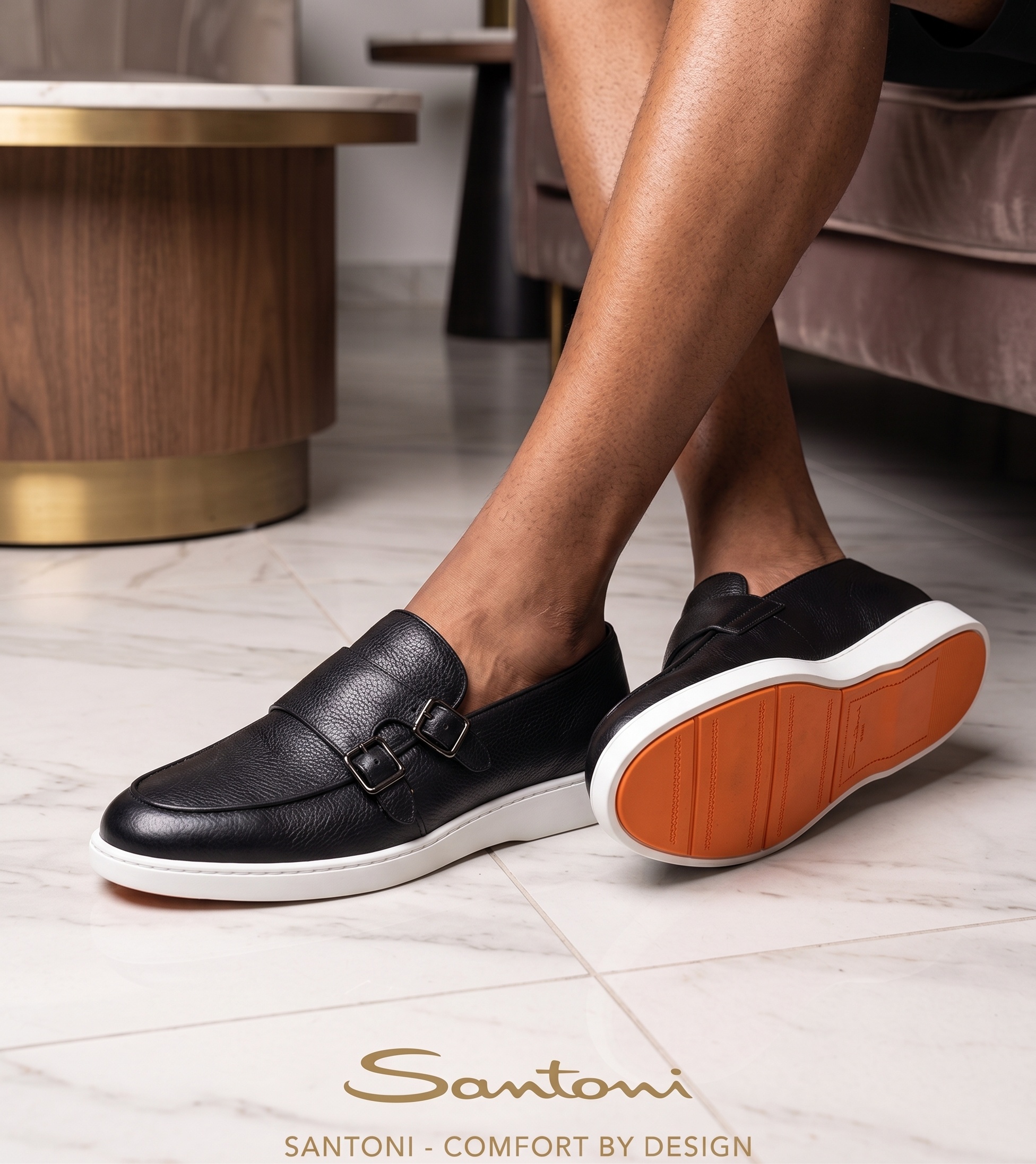 The Sovereign Double Monk Modern Comfort Slip-Ons - Santoni - Image 15
