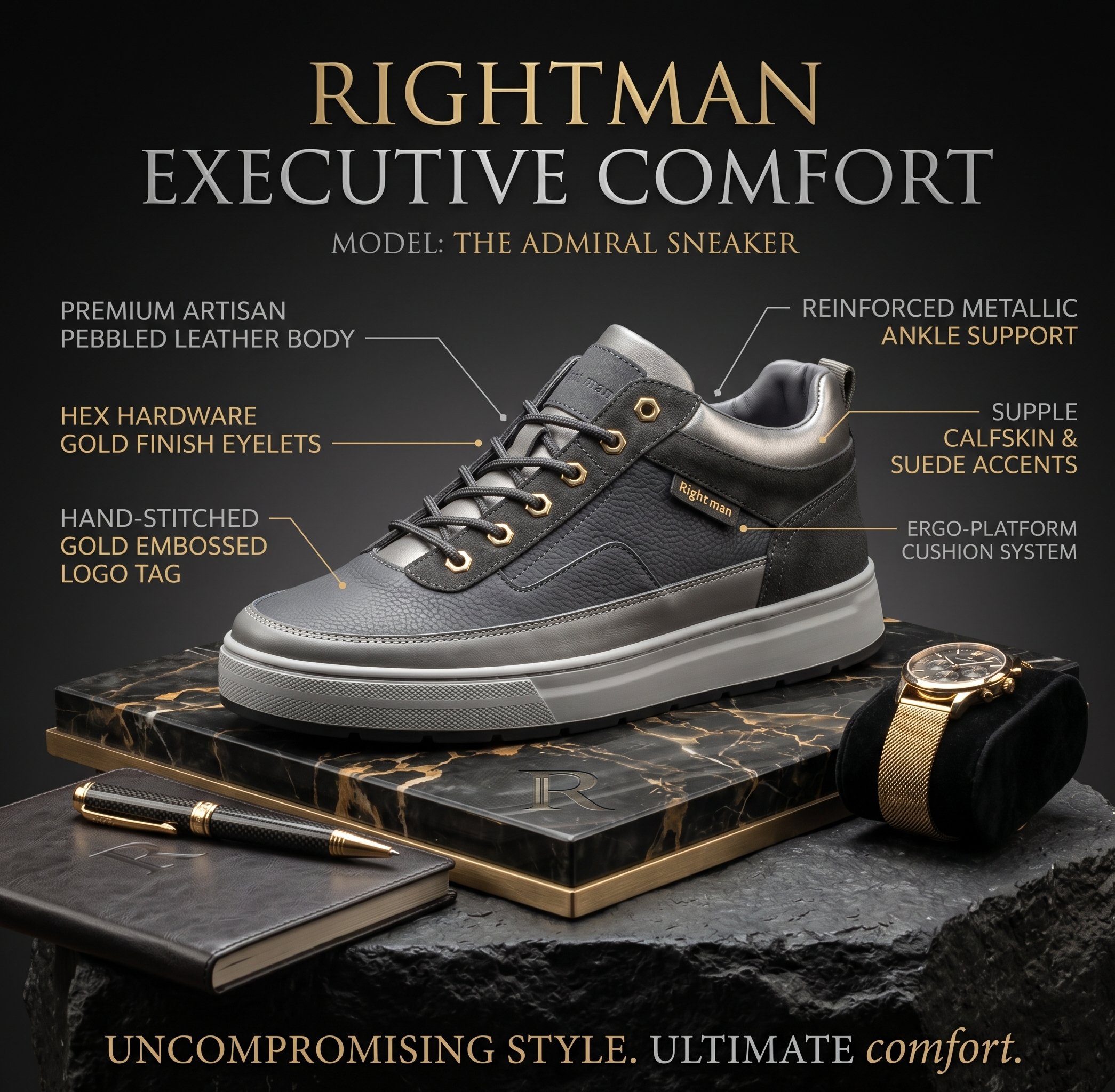 Rightman Executive Comfort Men Sneakers - Image 7