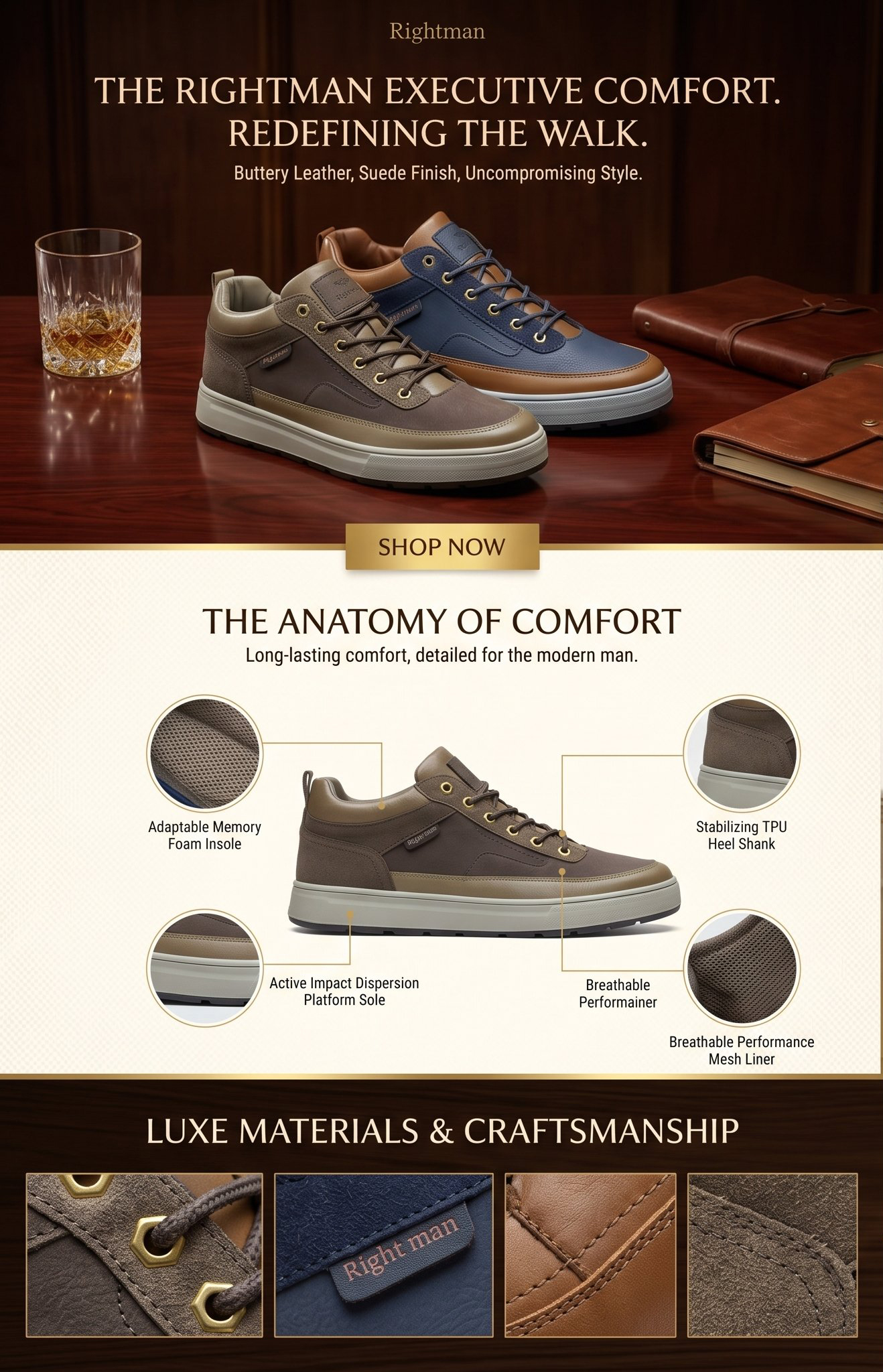 Rightman Executive Comfort Men Sneakers - Image 3