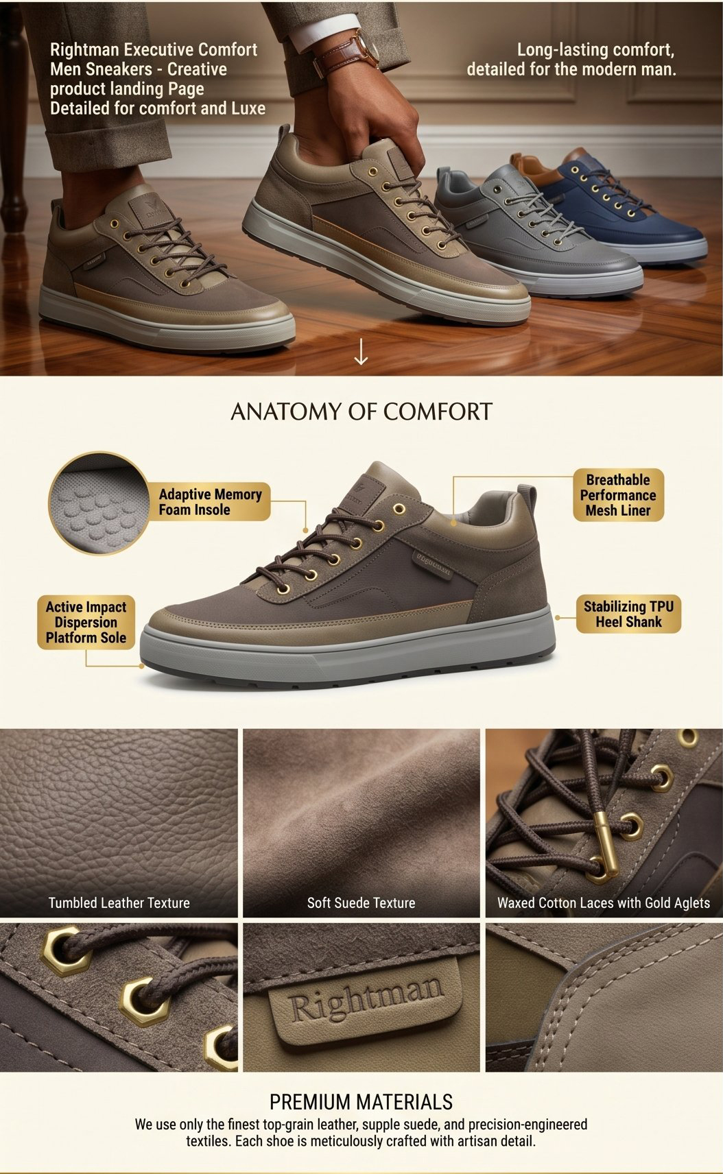 Rightman Executive Comfort Men Sneakers - Image 4