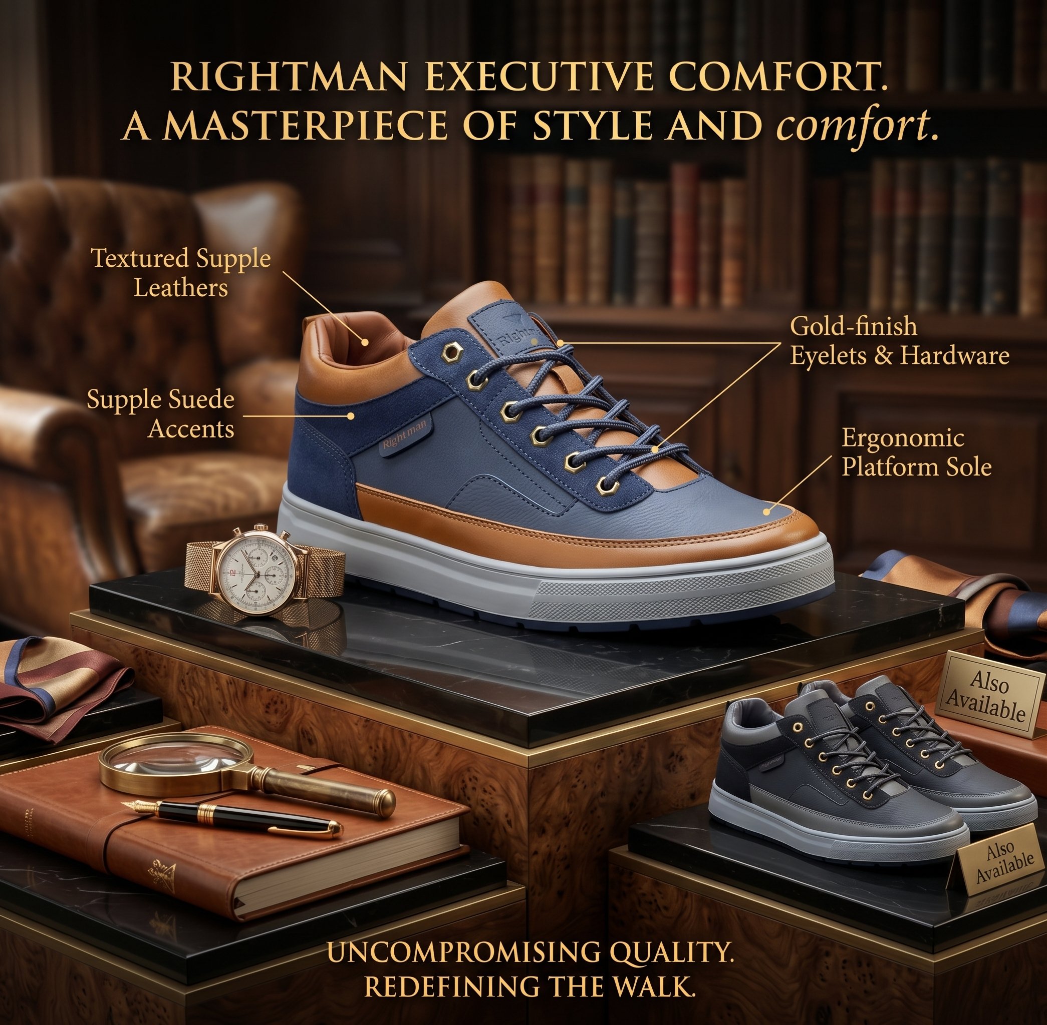Rightman Executive Comfort Men Sneakers - Image 13