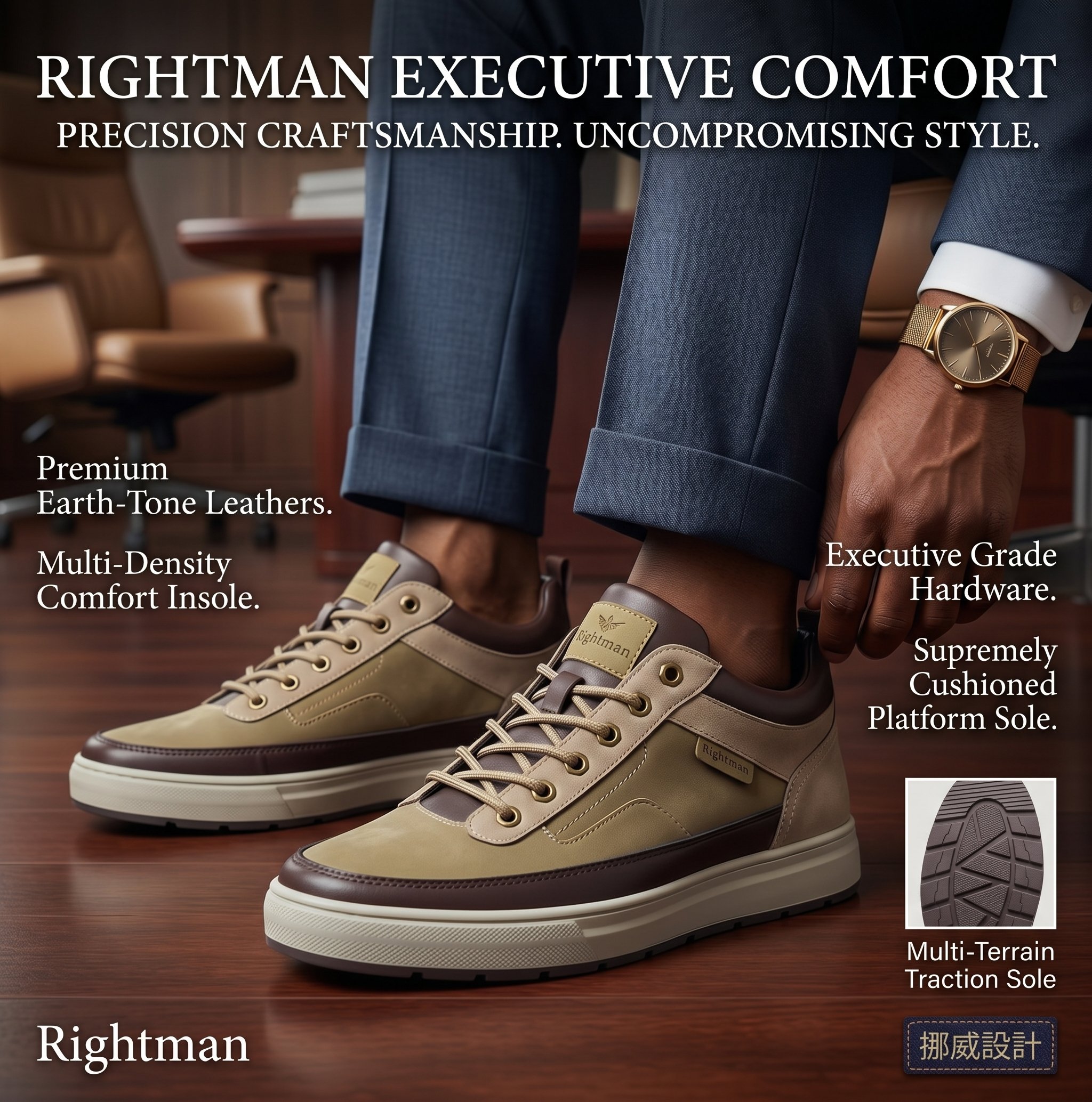 Rightman Executive Comfort Men Sneakers - Image 14